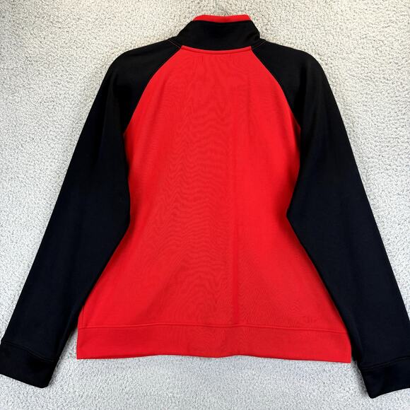 LRL Ralph Lauren Jacket Womens XL Red Preppy Crest Logo Lightweight Pockets LS - Picture 8 of 10